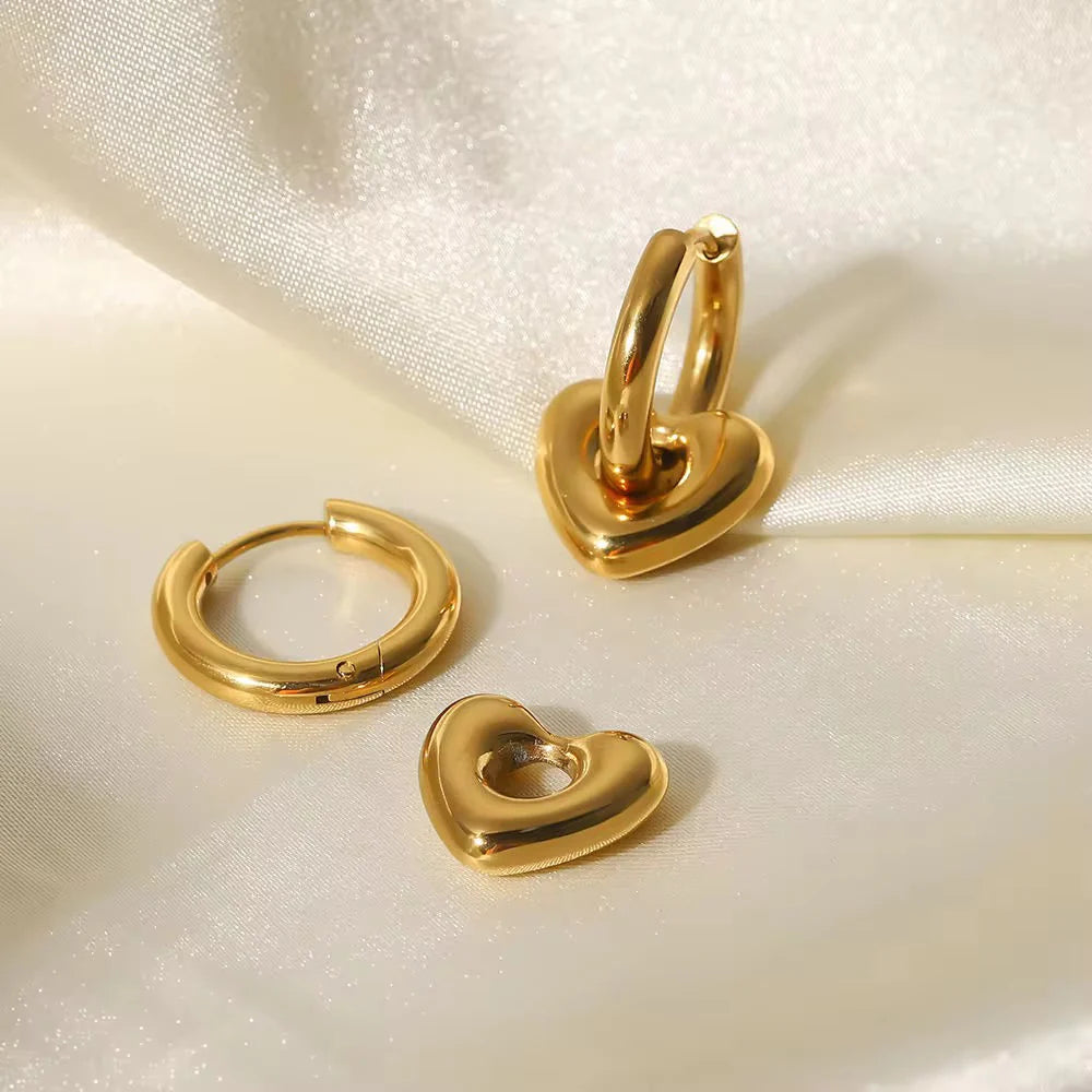 Heart Huggies - 18k Gold Plated