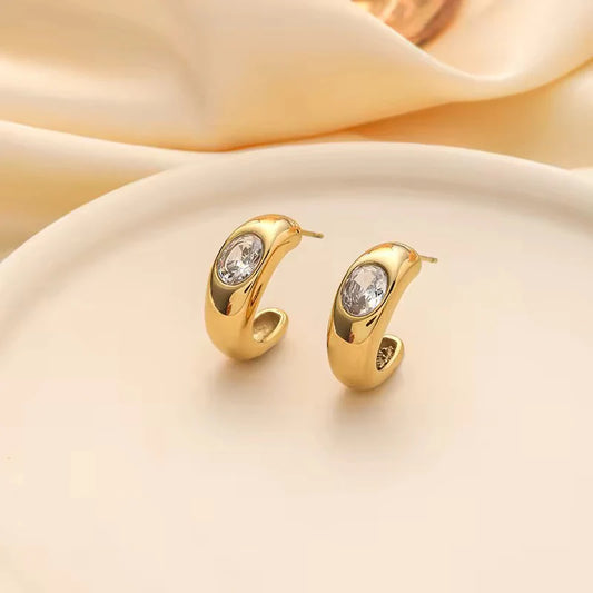 Helena Hoops - 18K Gold Plated