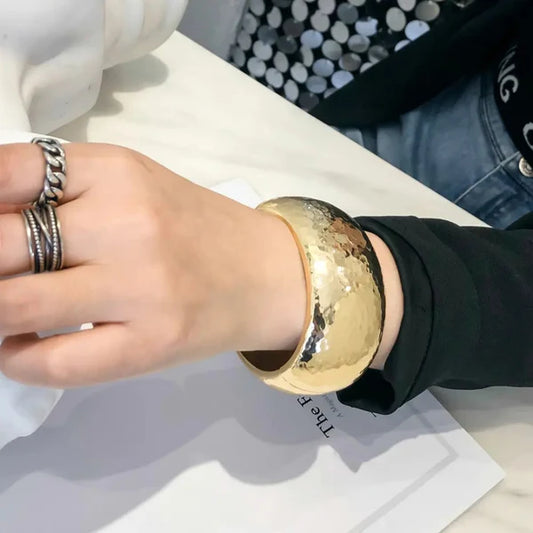 Honeycomb Bangle -18K Gold Plated