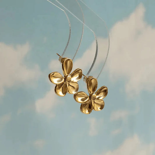 Petunia Studs -18k Gold Plated