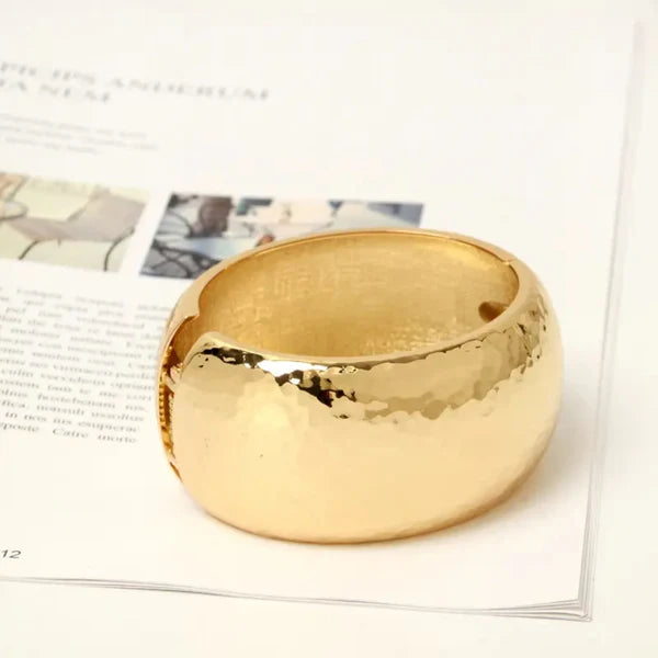 Honeycomb Bangle -18K Gold Plated