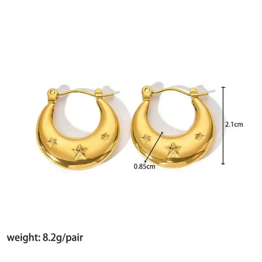 Star Embedded Hoops