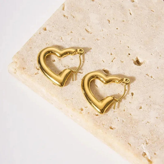 Heartiest Hoops - 18K Gold Plated