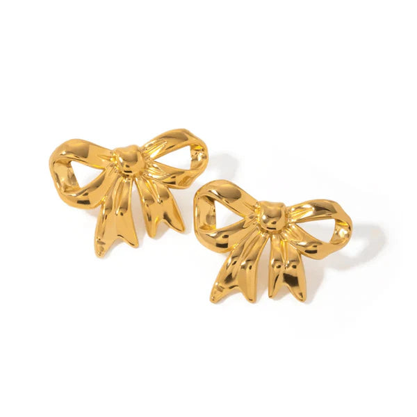 Bow Studs - 18K Gold Plated