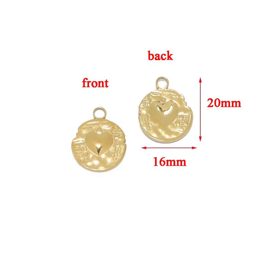 Apple Heart Pendant + Chain - 18k Gold Plated