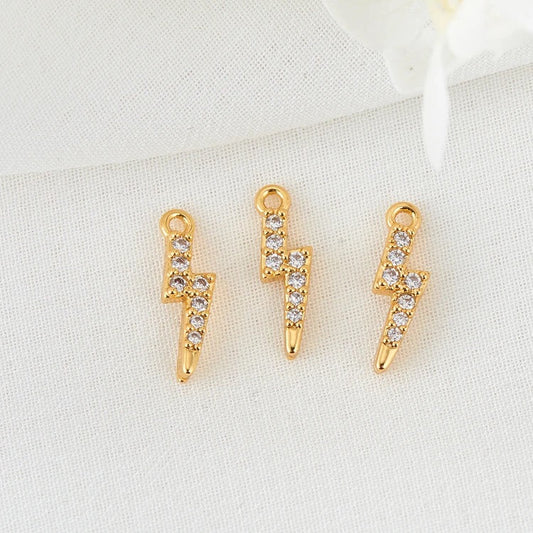 Lightning Pendant + Chain - 18k Gold Plated