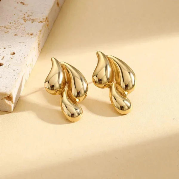 Teardrop Studs - 18K Gold Plated