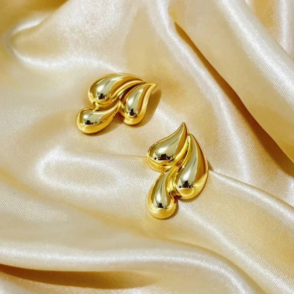 Teardrop Studs - 18K Gold Plated