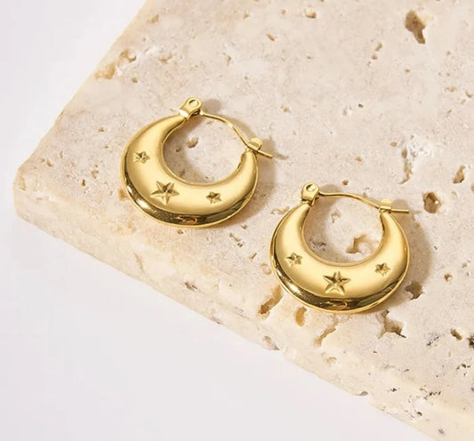 Star Embedded Hoops