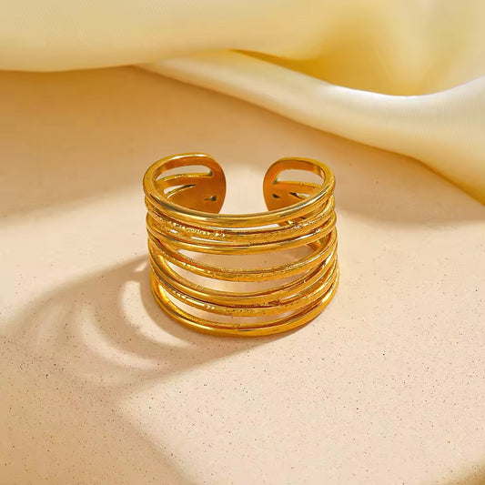 Spiral Ring - 18k Gold Plated
