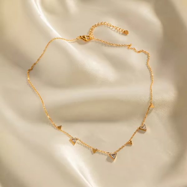 Triangle Necklace - 18K Gold Plated